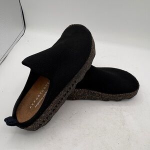 Asportuguesas Women' Knit Black Clog 38 US 7.5 Negative Carbon Footprint EUC